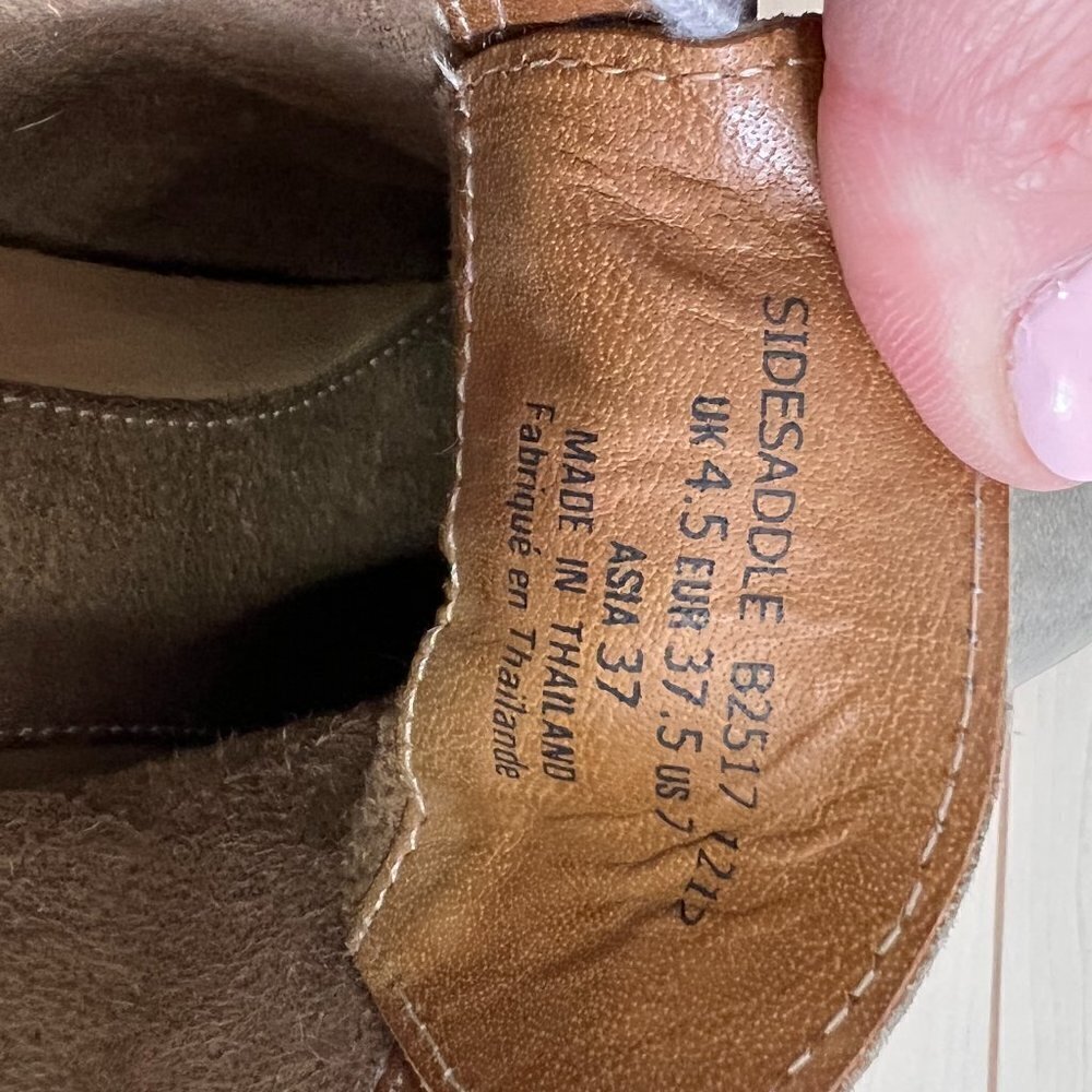 Anthropologie J Shoes Sidesaddle Lace Up Heeled Oxford Shoes Sz 37.5 - Picture 9 of 14